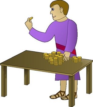 Rich Young Man Counting Clip Art 104293
