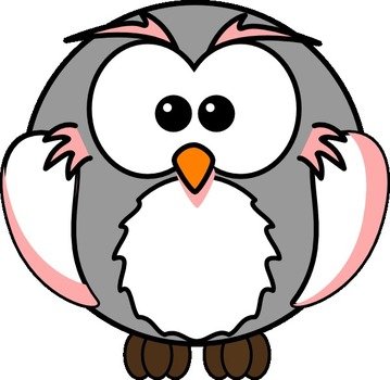 Light Pink grey Owl At Clkercom Vector Online