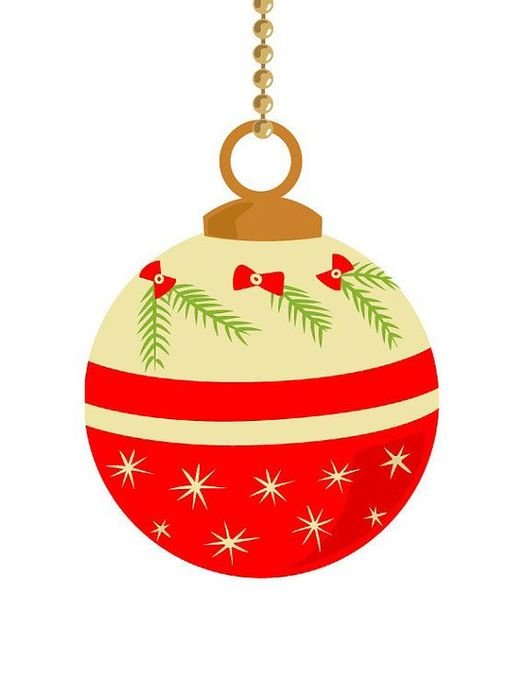 10 Vintage Christmas Ornament Pastel Color Retro