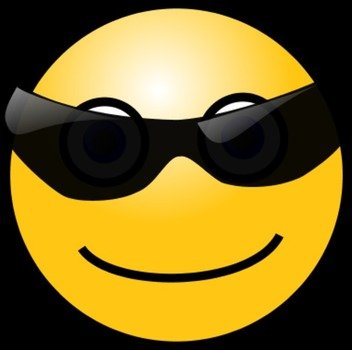Emoticons Cool Face Vector