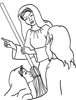 Martha And Mary Coloring Pages Bible