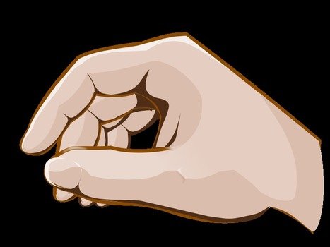 Clipart of Hand in a dark
