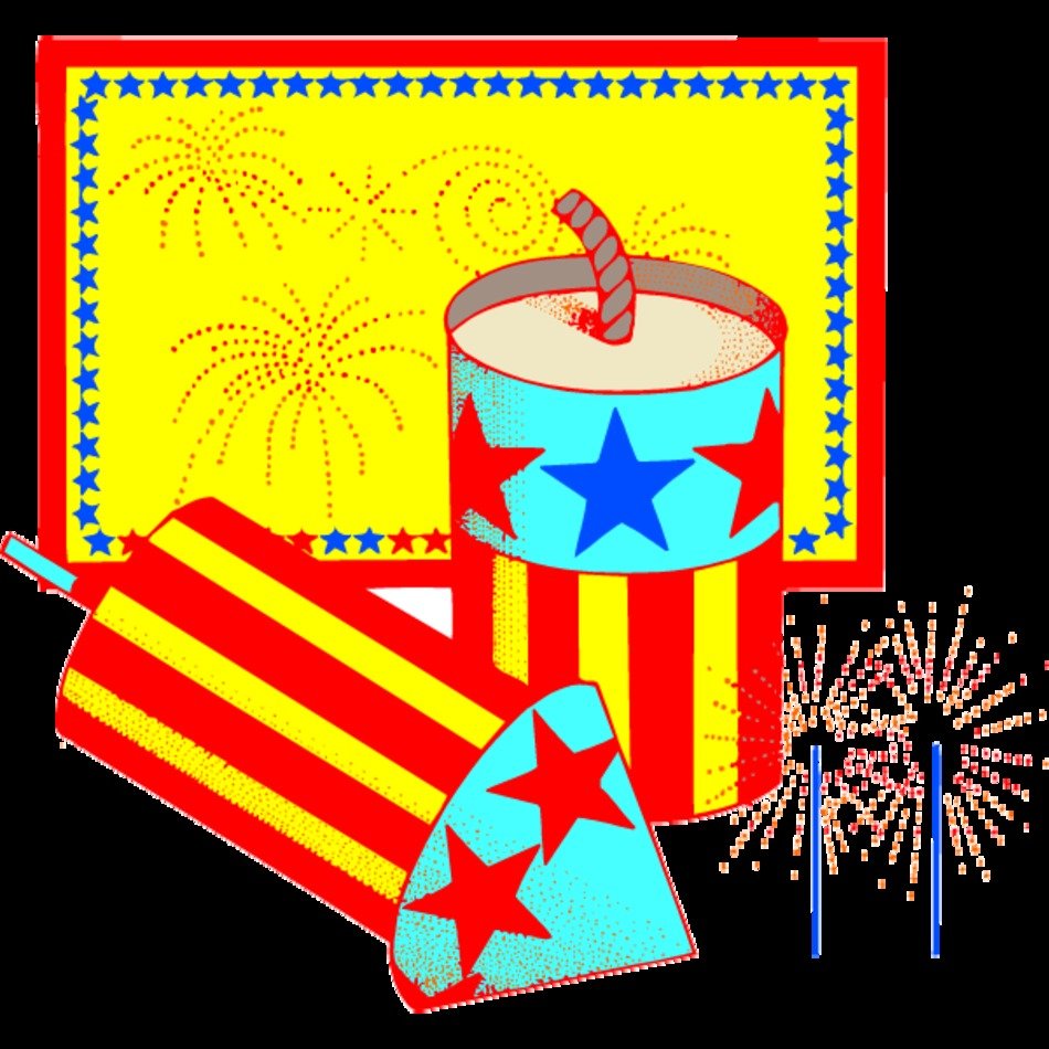Free Exploding Fireworks Design For The 4th Of July Colorful