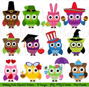 Holiday Owl Seasonal Owls Vectors