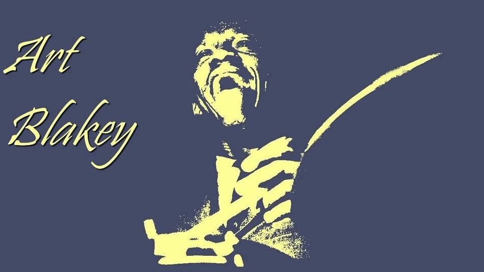 art blakey on a black background