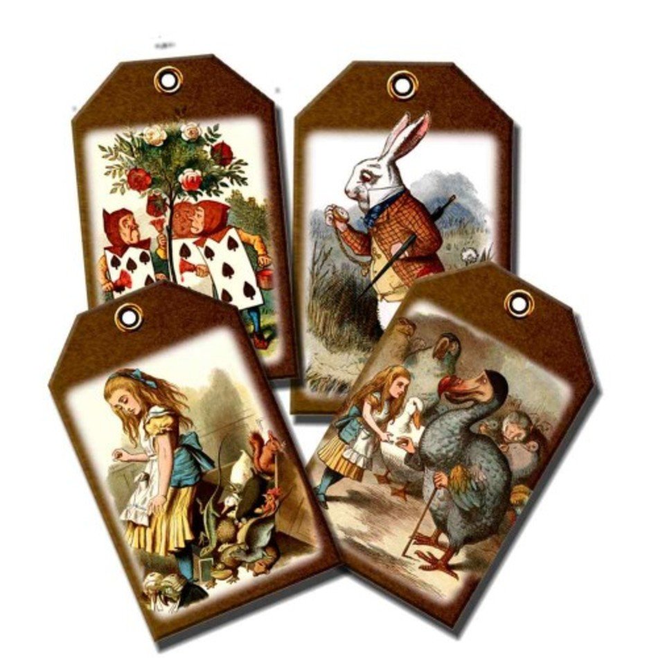 Digital Hang Tag Printable Alice In Wonderland Shornsheepprintables