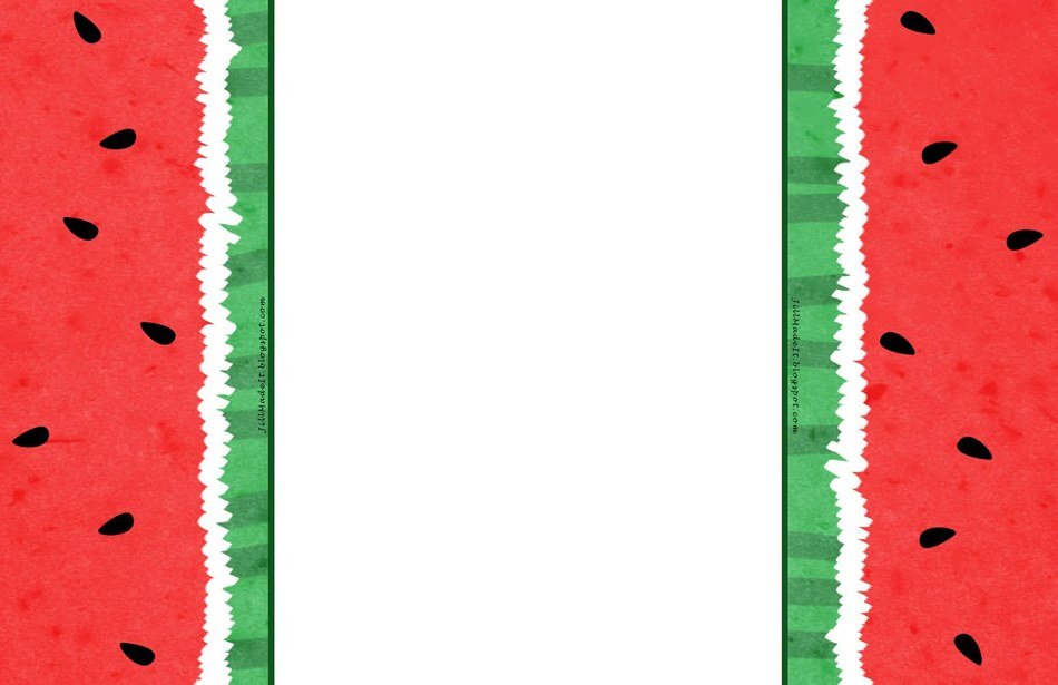 border with watermelon pattern