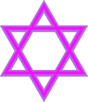 Jewish Star Purple At Clkercom Vector Online