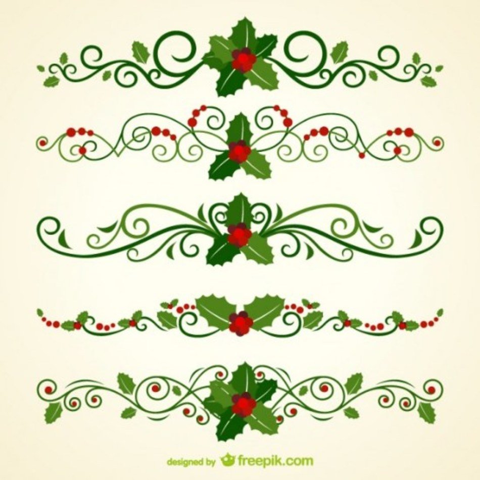 Ornamentos De Navidad Para Encabezado Illustrator Gratis