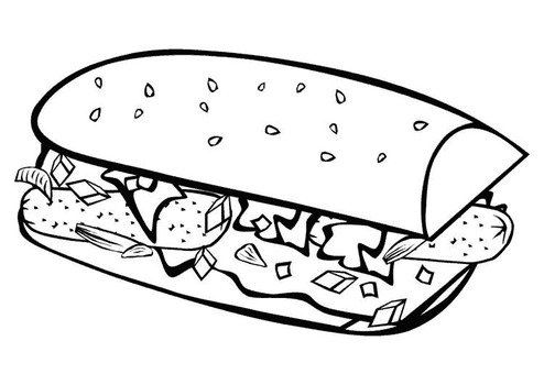 Sandwich Coloriages Gratuits