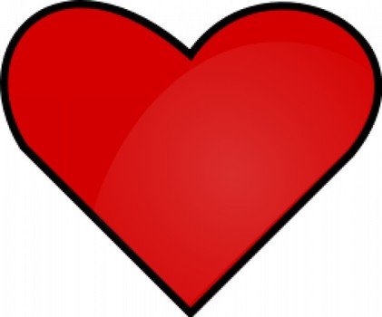 Heart Vector Red With Ribbon Allfreevector