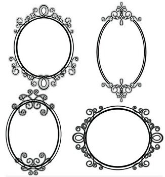 clipart of Christmas label frames