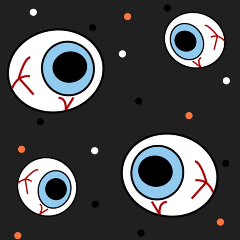 Creepy Halloween Eyes Background Black With A