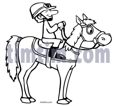 Race Horsedgd Colouring Pages