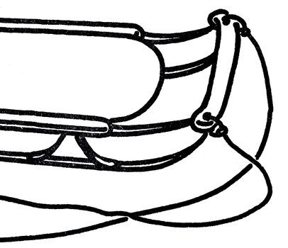 front part of Sled, Line Art