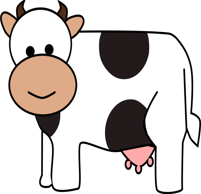 Cute Cow Cartoon Drawing Free Image The images above represents how your finished drawing is going to look and the steps. https creativecommons org licenses by nc nd 4 0