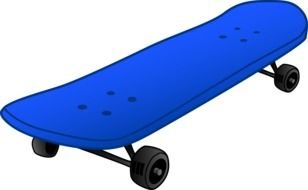 painted blue skate