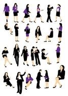 Female Business Silhouette drawing