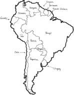 Clipart of the Central American map