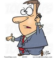 Business Man Talking On A Cell Phone 8455