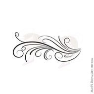 Wedding Vintage Elegant Flourish Curly Borders Swirl Bridal D