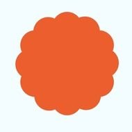 orange figure as a graphic illustration