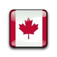 button with canadian flag