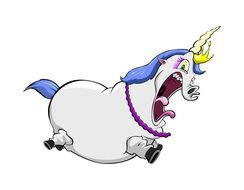 Clipart of the fat screaming pony