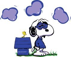 clipart of the sad snoopy