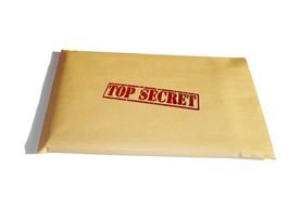 drawn envelope with the inscription top secret