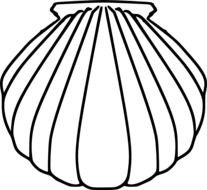 Clipart of the baptismal shell