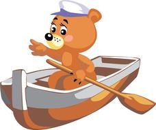 Kayak bear drawing