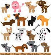 Dog Puppy Vectors Commercial And clipart