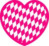 heart with diamond pattern