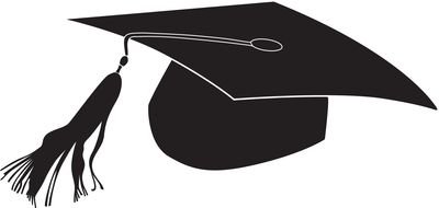 Black graduation cap clipart