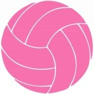 pink ball on a black background