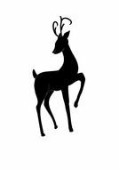 silhouette of a deer on a white background