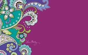 abstract illustration of flowers on a red background