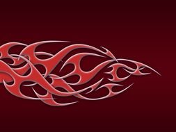 Race Car Flames drawing