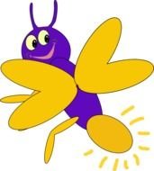 Happy Firefly Having Fun While Cartoon Images