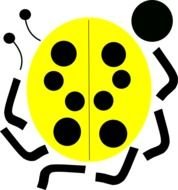 Yellow Ladybug At Clkercom Vector Online Royalty