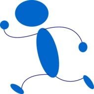 Running Blue Stick Man At Clkercom Vector Online N2