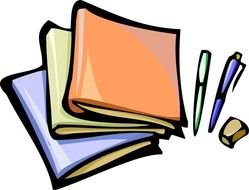 stationery drawing on a white background