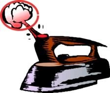iron with steam for a clip art
