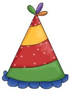 colorful Party hat, drawing