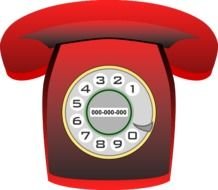 Red Rotary Telephone At Clkercom Vector Online