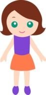 Clipart of the beauty cartoon girl