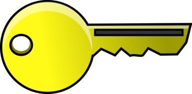 Clipart of the yellow key