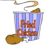 Fried Chicken Cartoon Of The Crispy Food