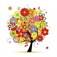 flowers tree drawing